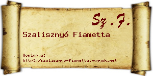 Szalisznyó Fiametta névjegykártya